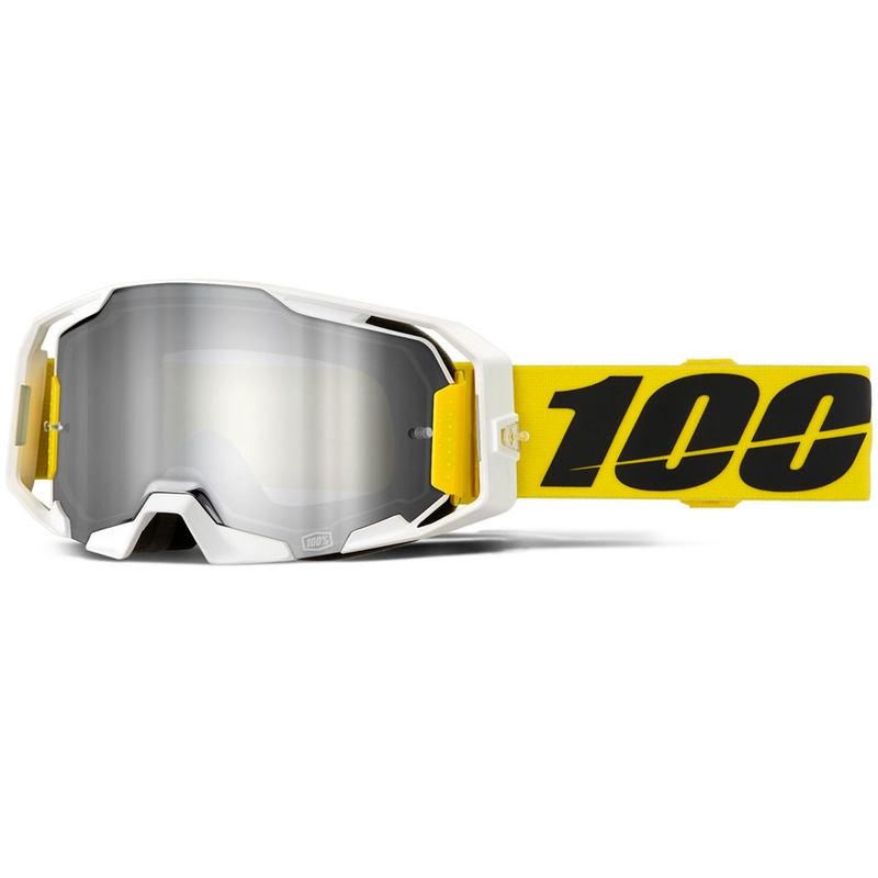 100% ARmatic Valera motocrossbriller med sølv plexiglas
