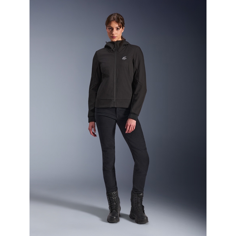 Alpinestars Stella Radium Tech Hoodie dame motorcykeljakke sort