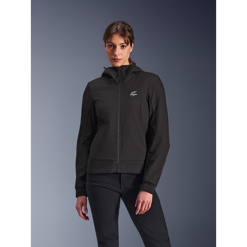 Alpinestars Stella Radium Tech Hoodie dame motorcykeljakke sort