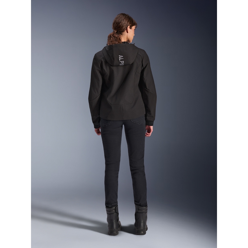 Alpinestars Stella Radium Tech Hoodie dame motorcykeljakke sort
