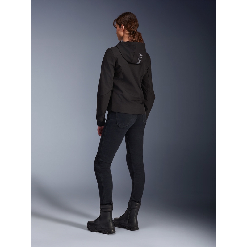 Alpinestars Stella Radium Tech Hoodie dame motorcykeljakke sort