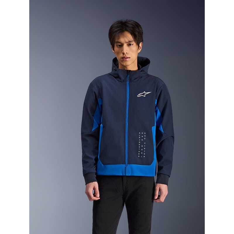 Alpinestars Radium Tech Hoodie motorcykelsweatshirt mørkeblå-blå