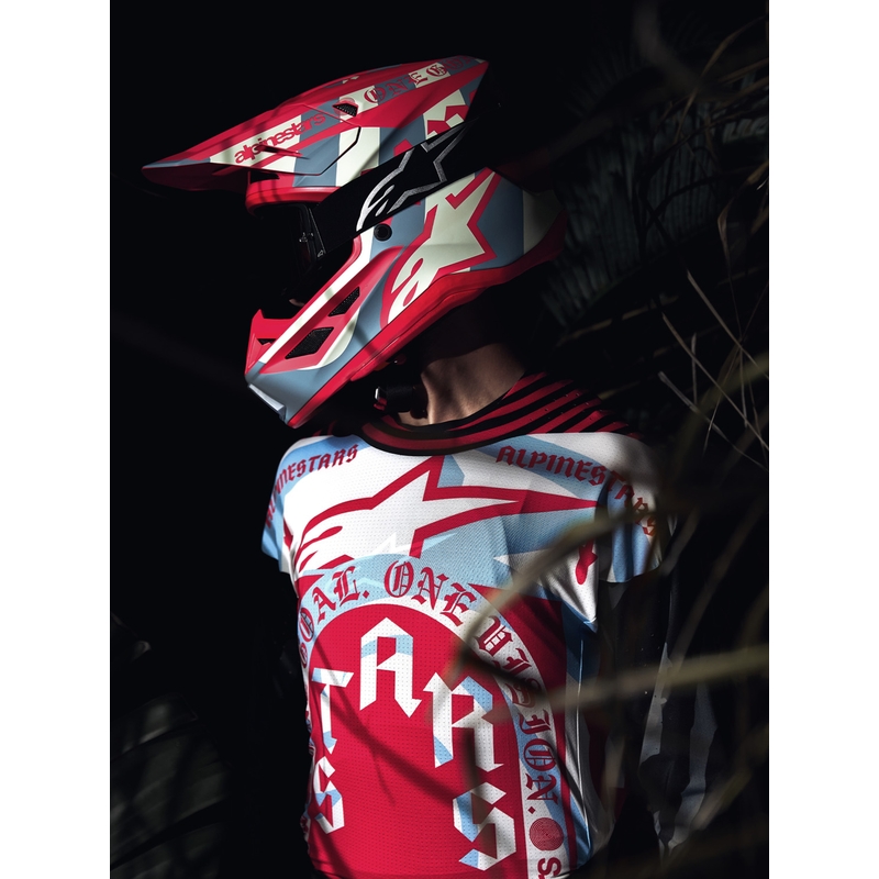 Alpinestars Supertech S-M7 limited edition Beast Coast motocrosshjelm grå-sort-orange