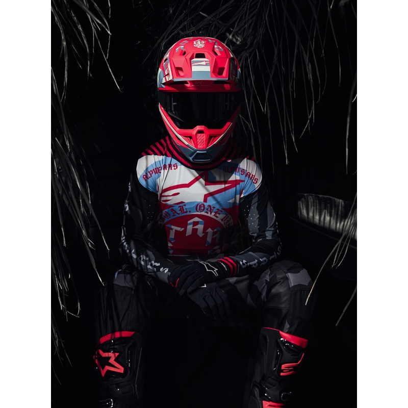 Alpinestars Supertech S-M7 limited edition Beast Coast motocrosshjelm grå-sort-orange