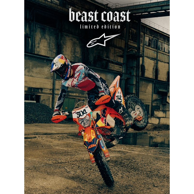 Alpinestars Techstar limited edition Beast Coast motocross trøje grå-sort-orange