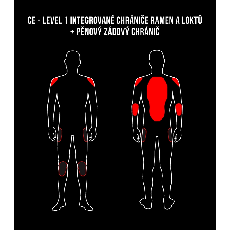 Bunda na motorku RSA Razor černo-fluo žlutá výprodej