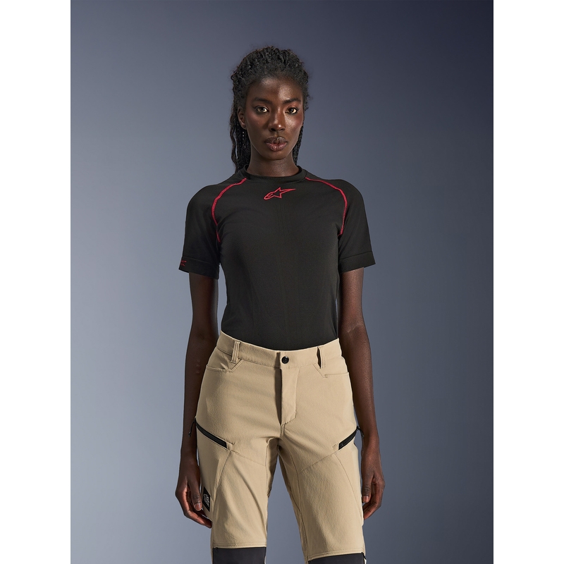 Alpinestars Stella Explore AST dame motorcykelbukser lysbrun-sort