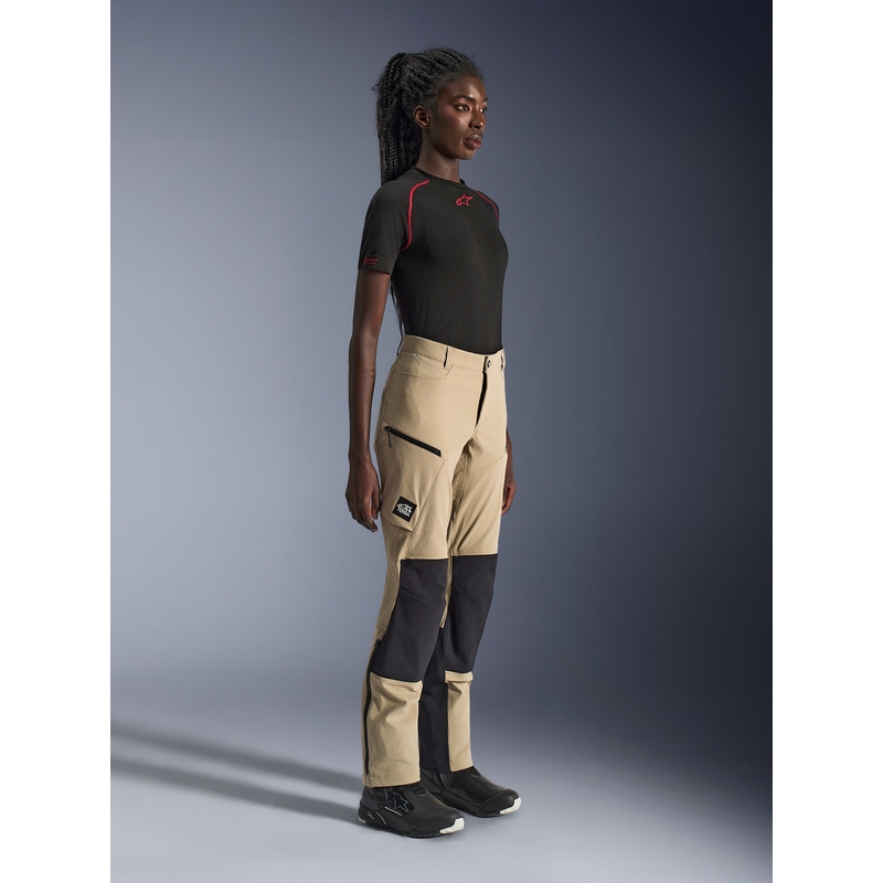 Alpinestars Stella Explore AST dame motorcykelbukser lysbrun-sort