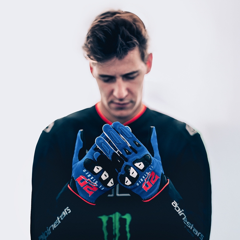 Alpinestars SP X 1 FQ20 motorcykelhandsker kollektion blå-sort-fluo rød