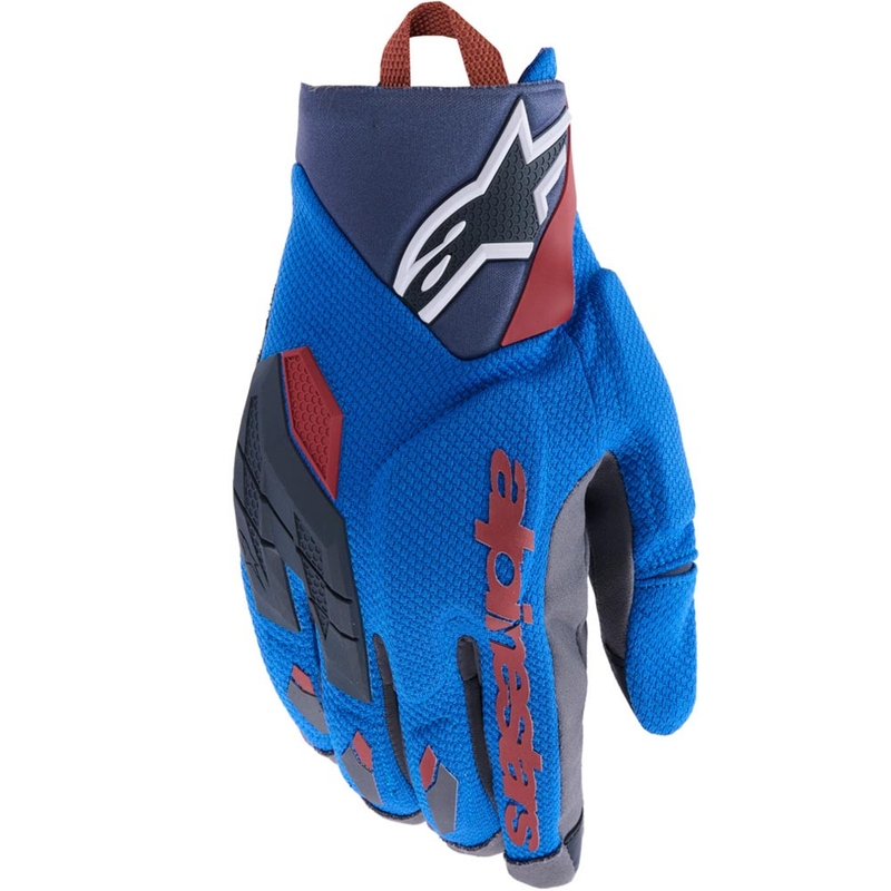 Alpinestars Durack motorcykelhandsker blå-mørkegrå-orange