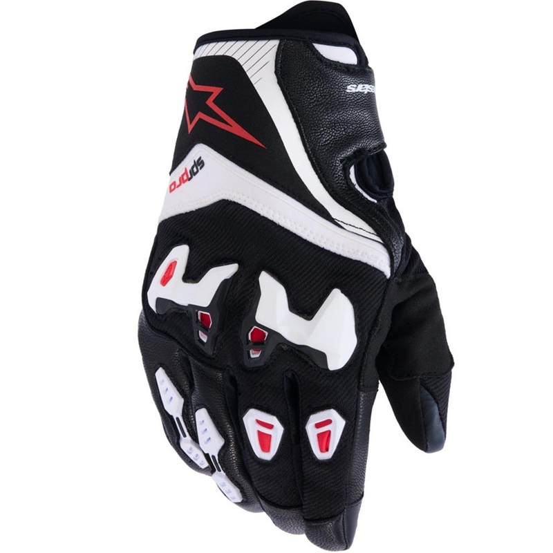 Alpinestars SP-R PRO motorcykelhandsker sort-hvid-rød
