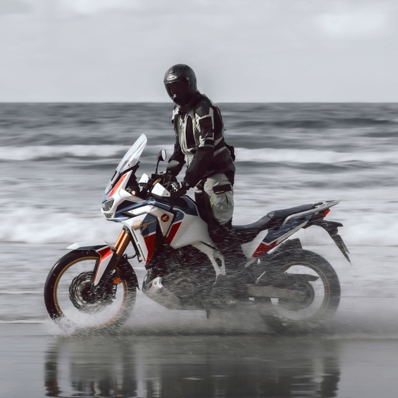 Motorcykeljakke Rebelhorn Patrol grå-sort-fluogul