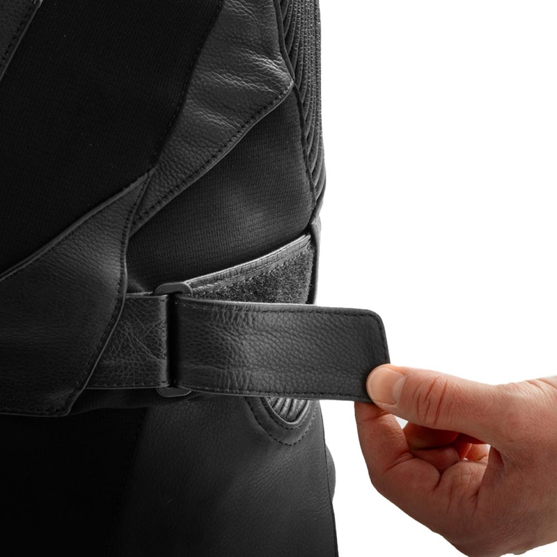 Rebelhorn Inferno læder motorcykeljakke sort/hvid