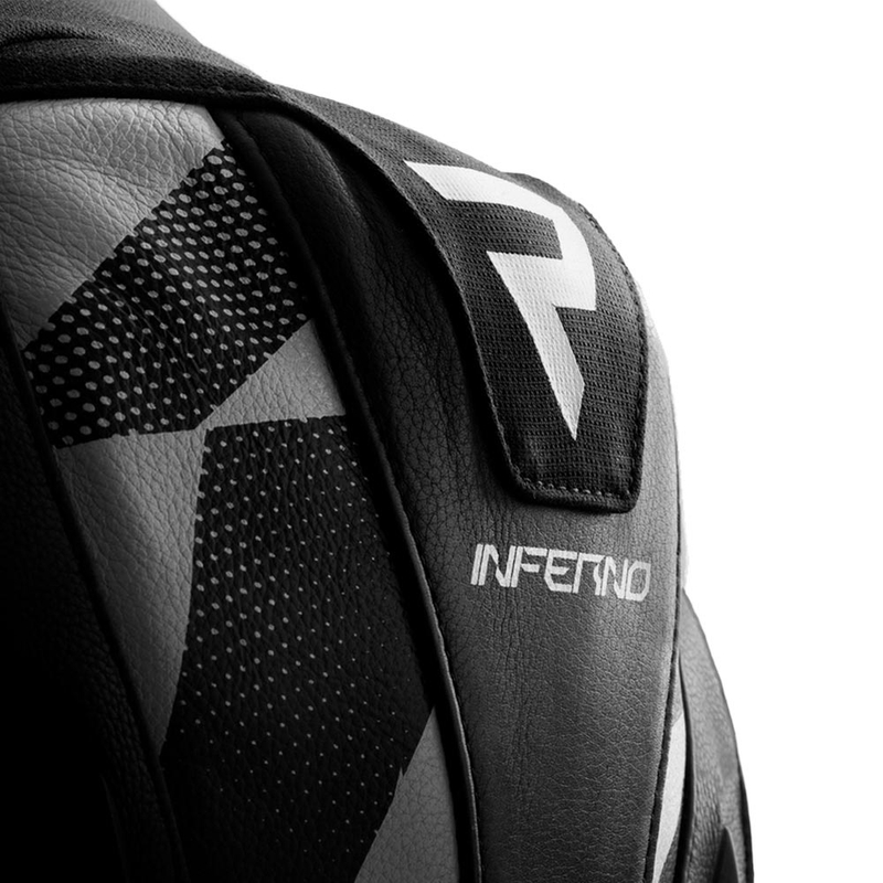 Rebelhorn Inferno læder motorcykeljakke sort/hvid