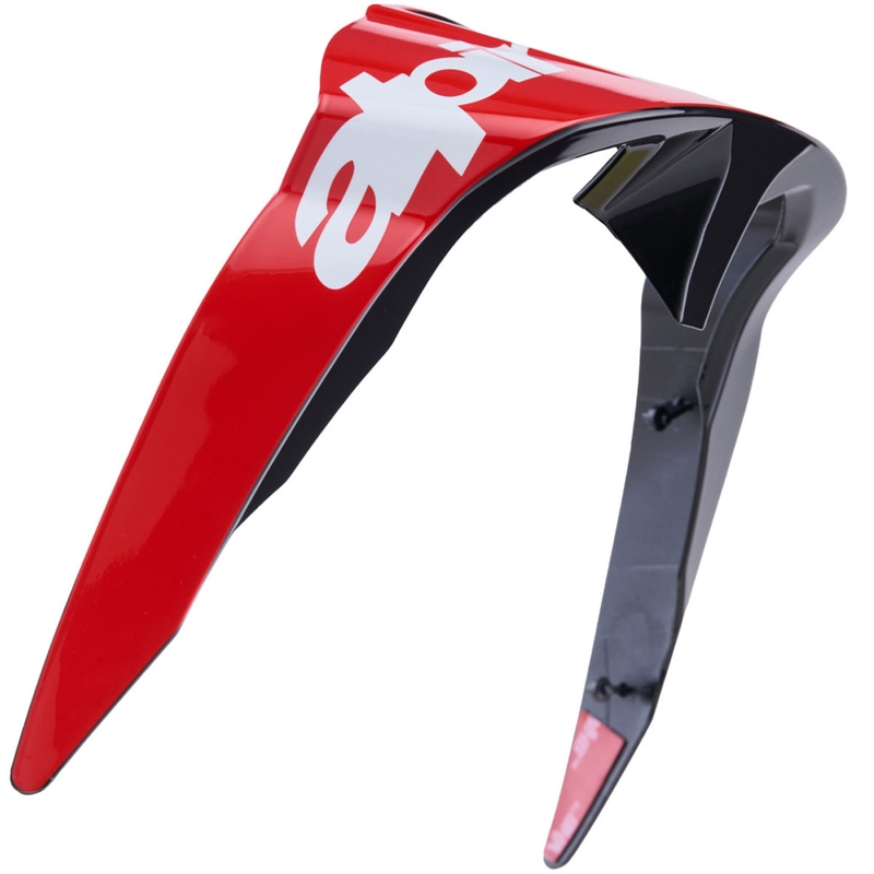 Aerodynamisk spoiler til Alpinestars Supertech R10 Arius motorcykelhjelme standardprofil fluo rød-rød-hvid