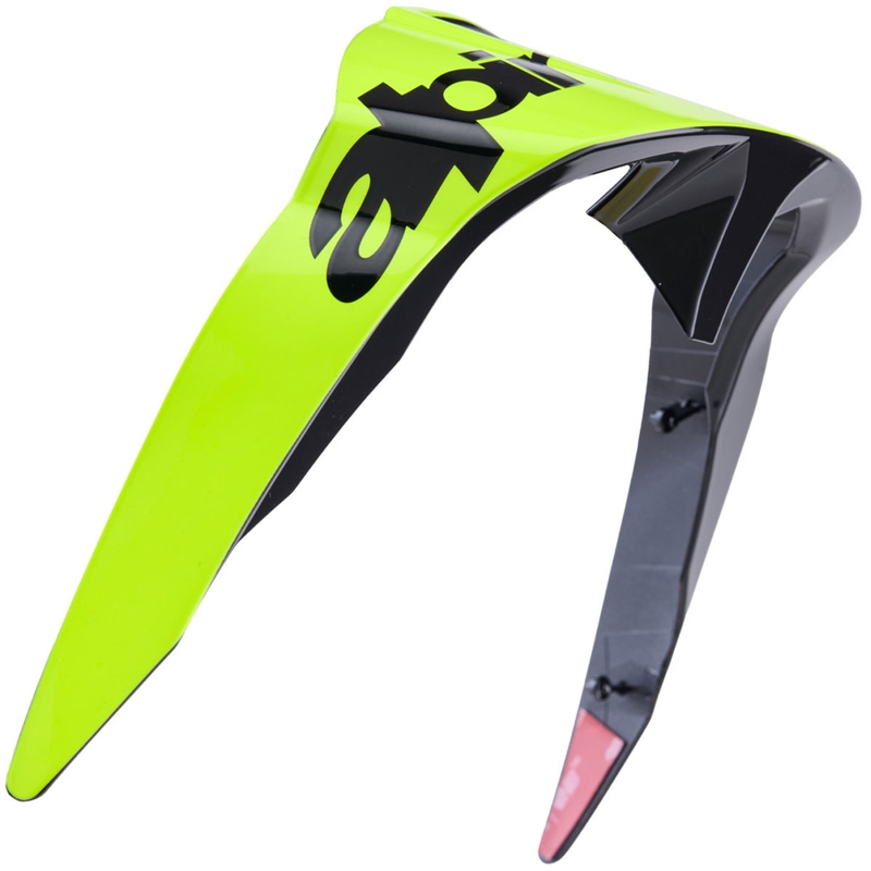 Aerodynamisk spoiler til Alpinestars Supertech R10 Arius motorcykelhjelme standardprofil fluo gul-sort