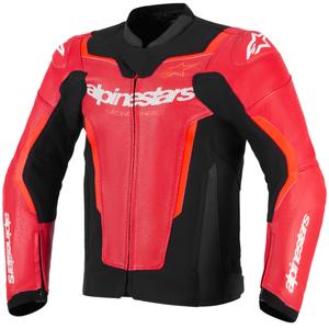 Alpinestars GP Force V2 Airflow læder motorcykeljakke fluo rød-sort-hvid