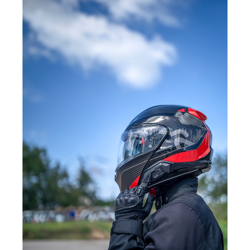 Cardo HJC Packtalk motorcykel intercom sort