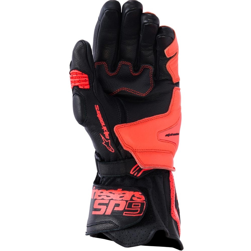 Alpinestars SP-9 motorcykelhandsker sort-fluo rød
