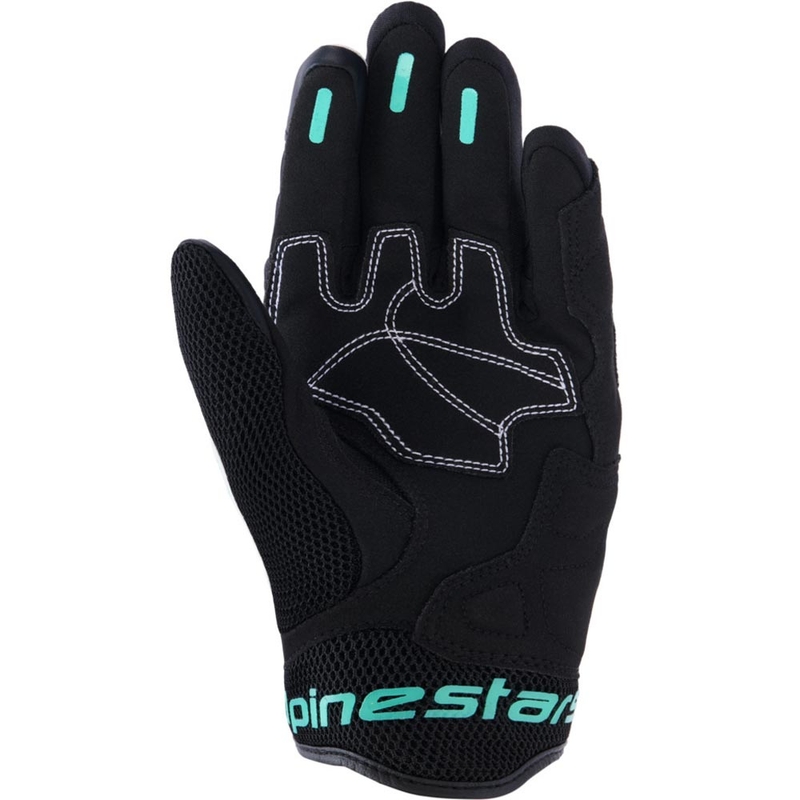 Alpinestars Stella Mogress Airflow dame motorcykelhandsker hvid-sort-turkis