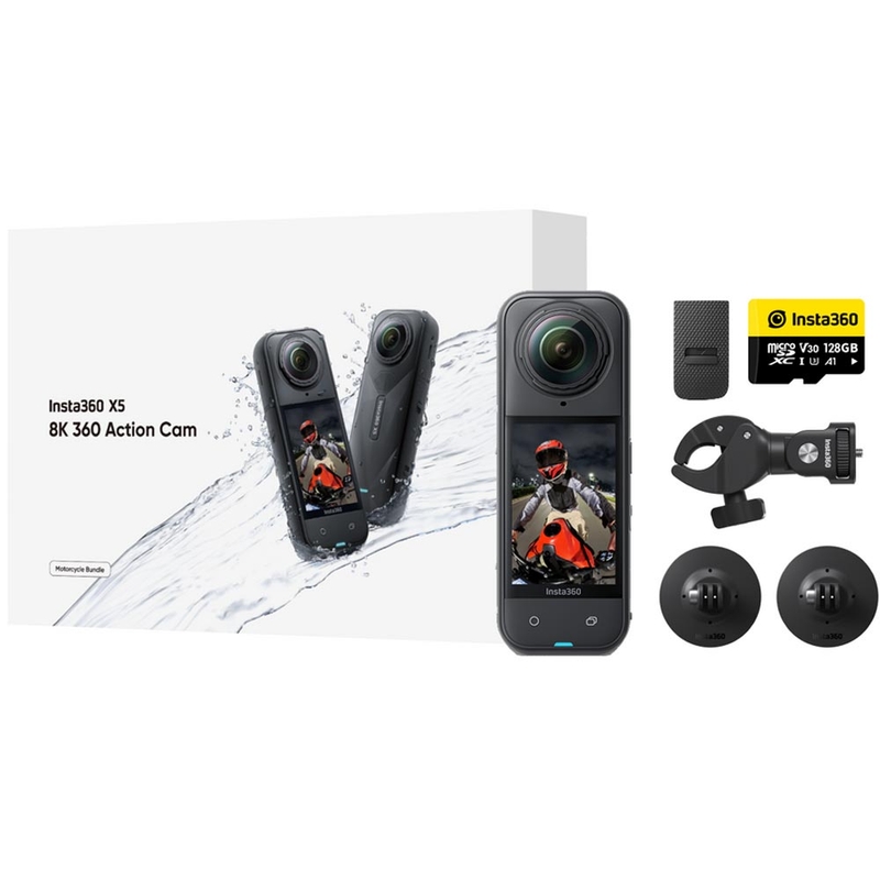 Insta360 X5 Motorcykelpakke Actionkamera Sort