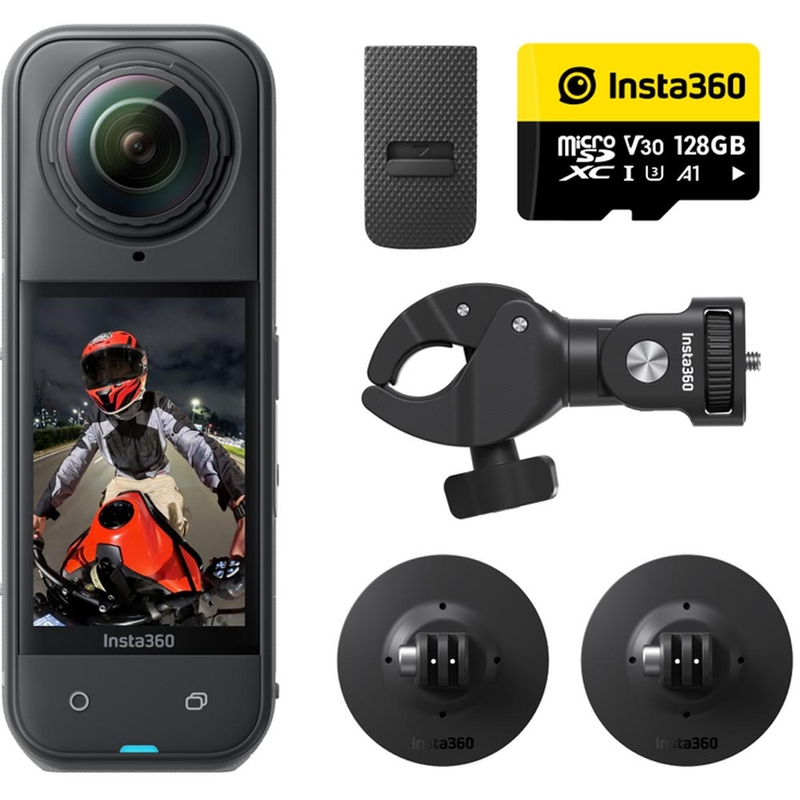 Insta360 X5 Motorcykelpakke Actionkamera Sort