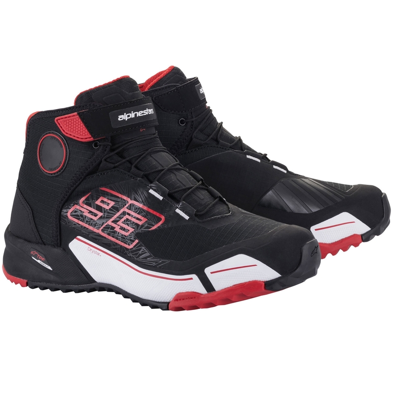 Alpinestars CR-X Drystar MM93 motorcykelstøvler kollektion sort-rød-hvid