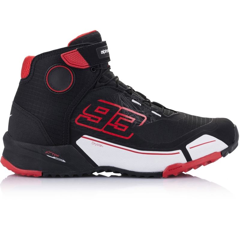 Alpinestars CR-X Drystar MM93 motorcykelstøvler kollektion sort-rød-hvid