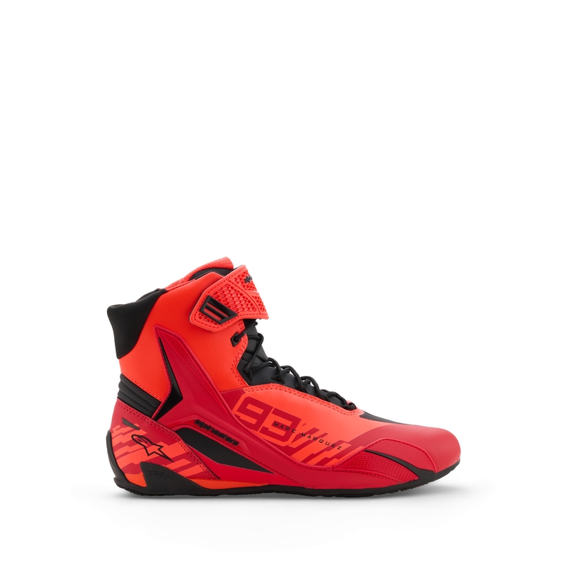 Alpinestars Faster-4 MM93 motorcykelstøvler, fluo kollektion, rød-rød-sort