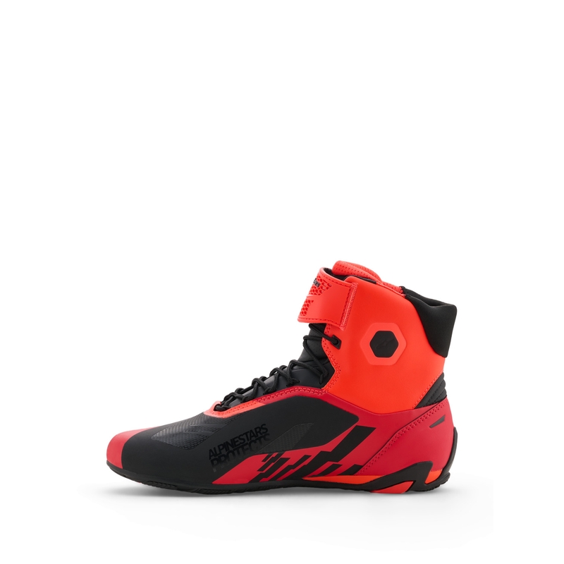 Alpinestars Faster-4 MM93 motorcykelstøvler, fluo kollektion, rød-rød-sort