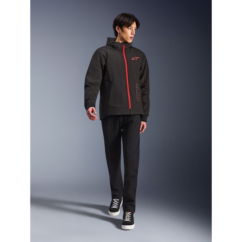 Alpinestars RADIUM TECH HOODIE motorcykelsweatshirt sort-rød