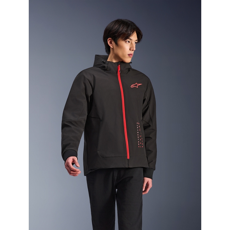 Alpinestars RADIUM TECH HOODIE motorcykelsweatshirt sort-rød