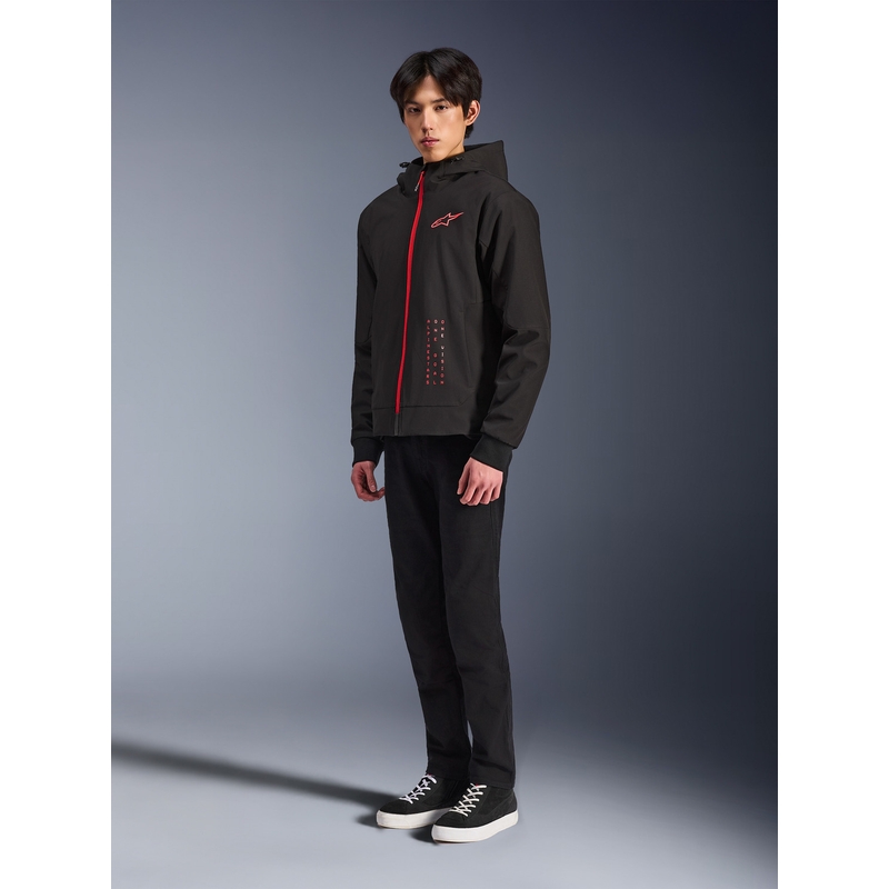 Alpinestars RADIUM TECH HOODIE motorcykelsweatshirt sort-rød