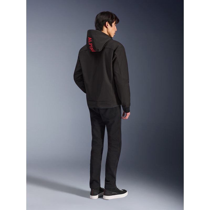 Alpinestars RADIUM TECH HOODIE motorcykelsweatshirt sort-rød