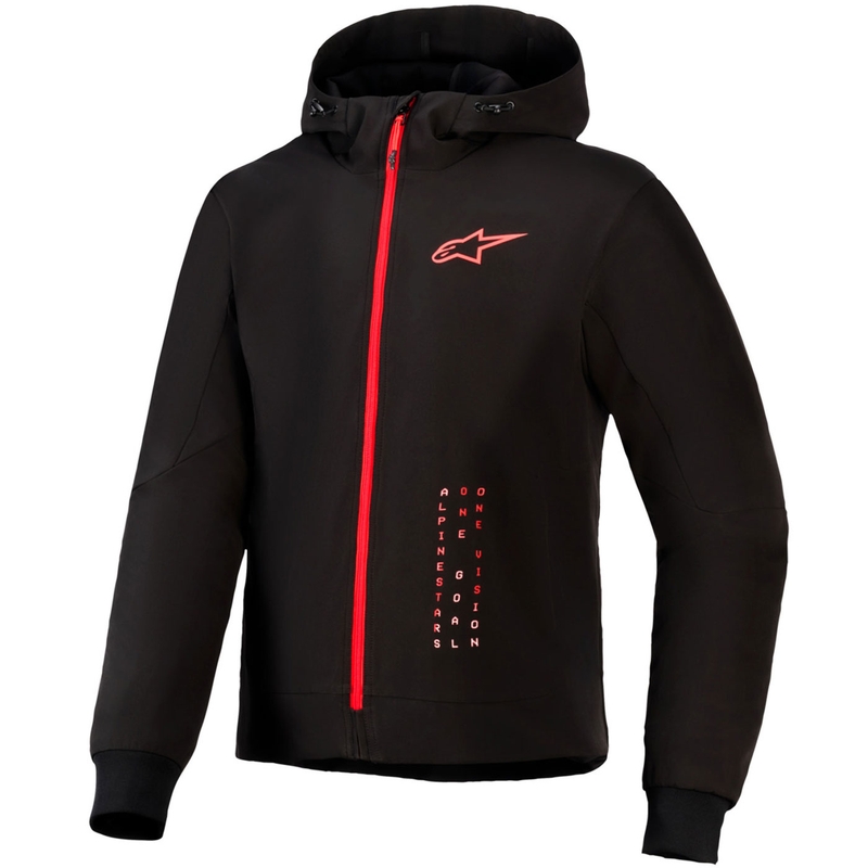Alpinestars RADIUM TECH HOODIE motorcykelsweatshirt sort-rød