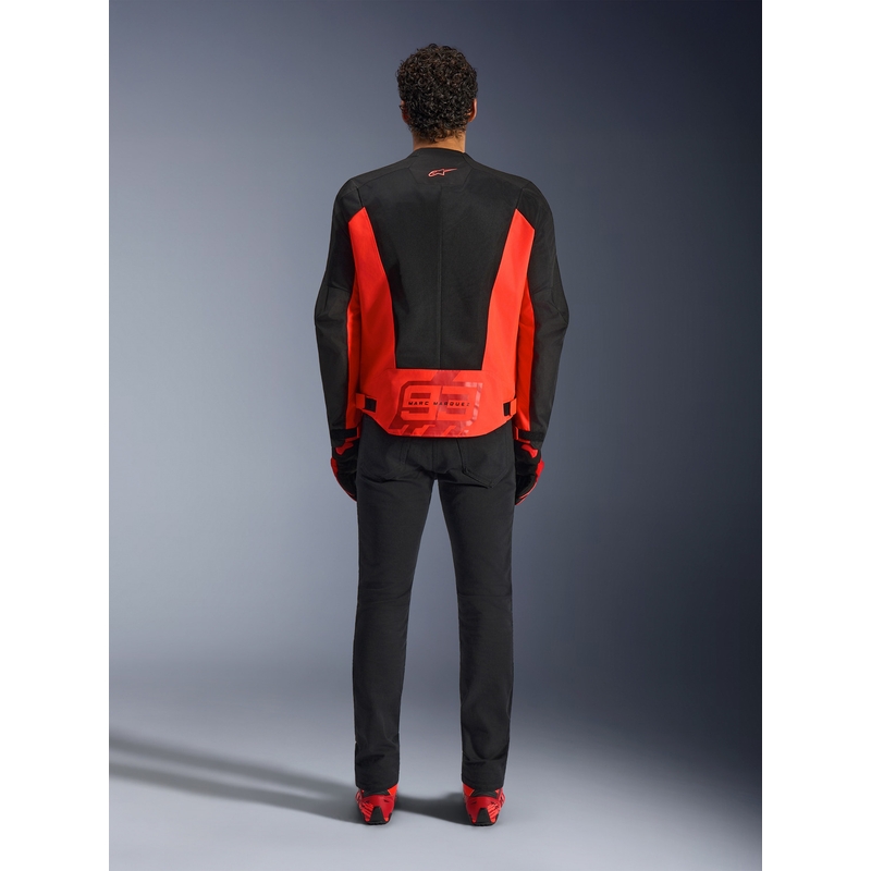 Alpinestars C-1 AIR MM93 motorcykeljakke, fluo kollektion, rød-rød-sort