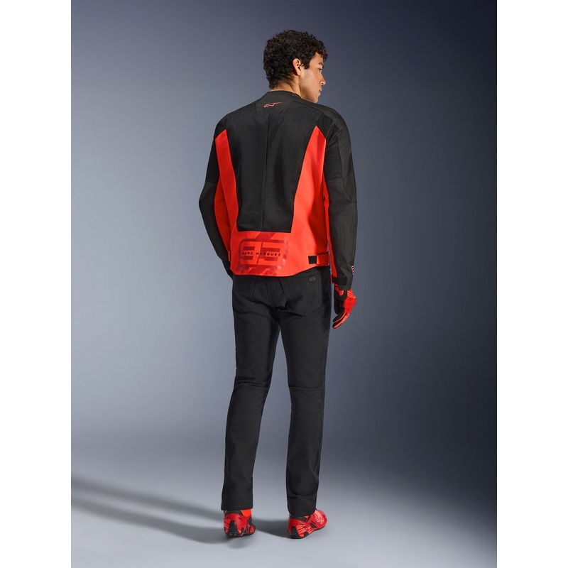 Alpinestars C-1 AIR MM93 motorcykeljakke, fluo kollektion, rød-rød-sort