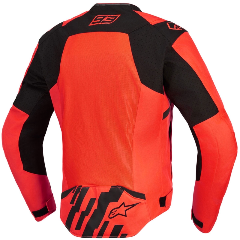 Alpinestars T-SPS Air V2 MM93 motorcykeljakke, fluo kollektion, rød-sort