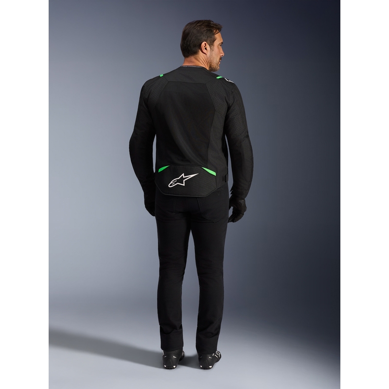 Alpinestars T-SPS Air V2 motorcykeljakke sort-fluo grøn