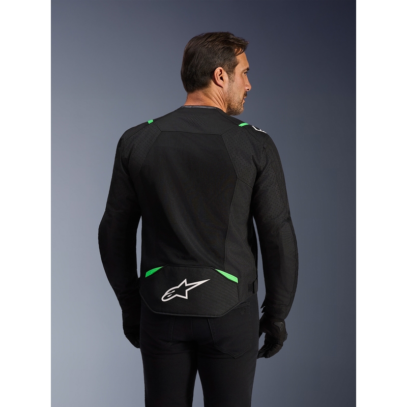 Alpinestars T-SPS Air V2 motorcykeljakke sort-fluo grøn