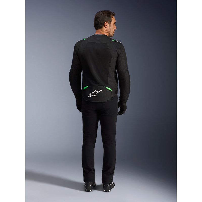 Alpinestars T-SPS Air V2 motorcykeljakke sort-fluo grøn