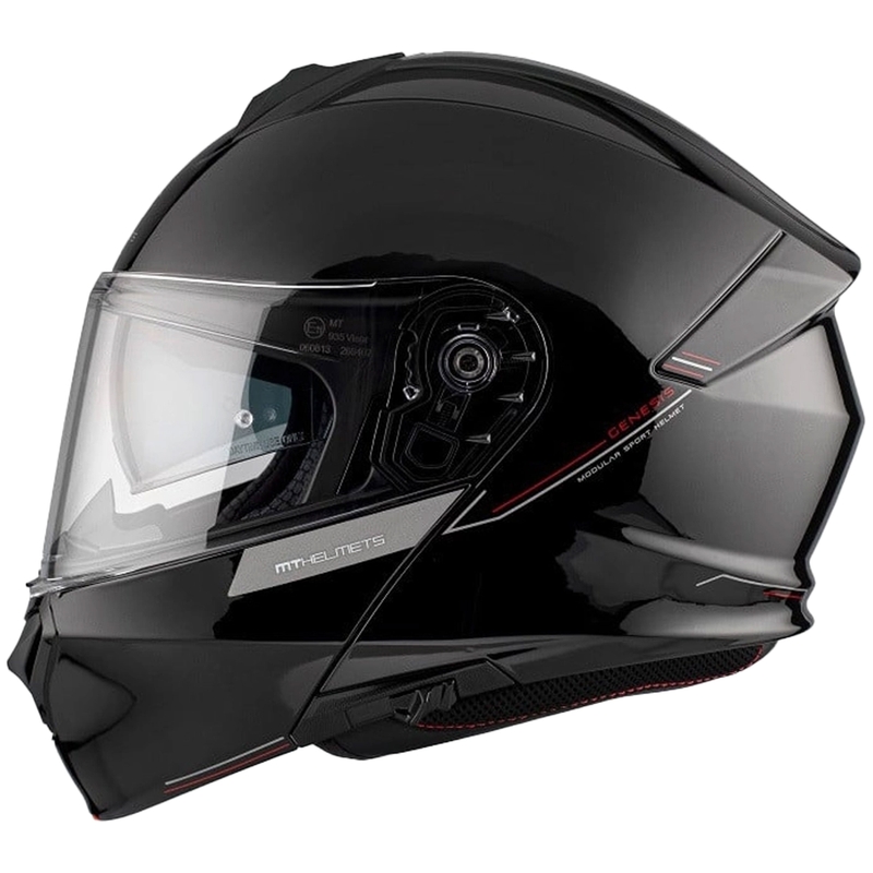 MT Genesis SV Solid A1 black gloss tip-up motorcykelhjelm - II. kvalitet