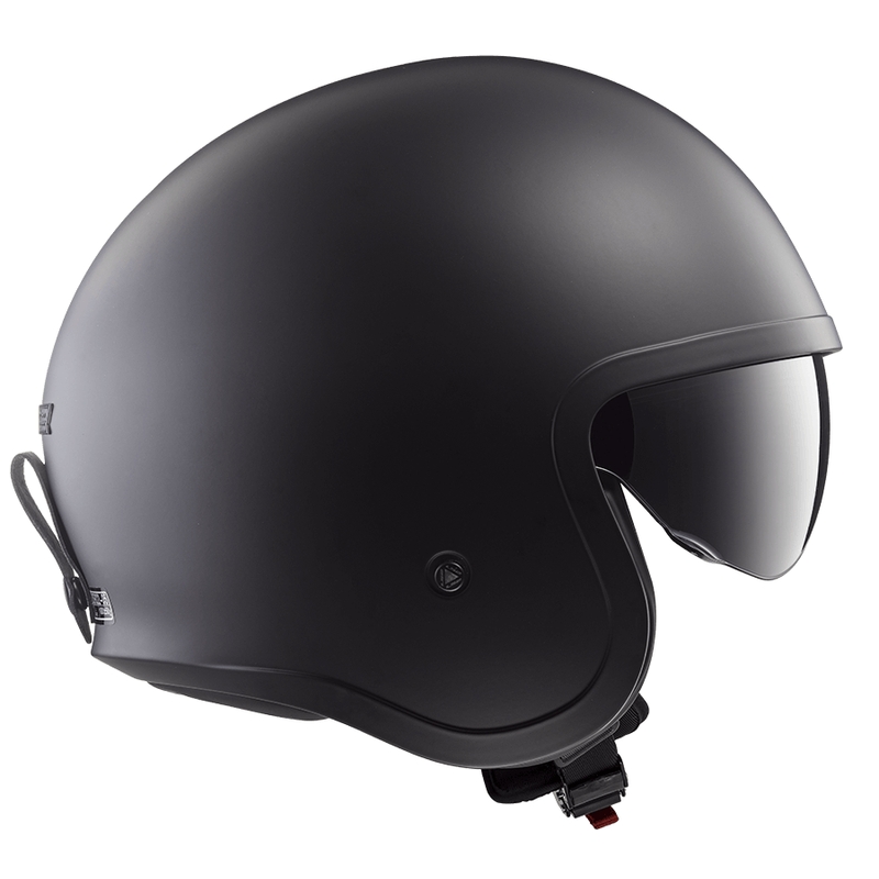 Åben motorcykelhjelm LS2 OF599 Spitfire II Solid matsort - II. kvalitet