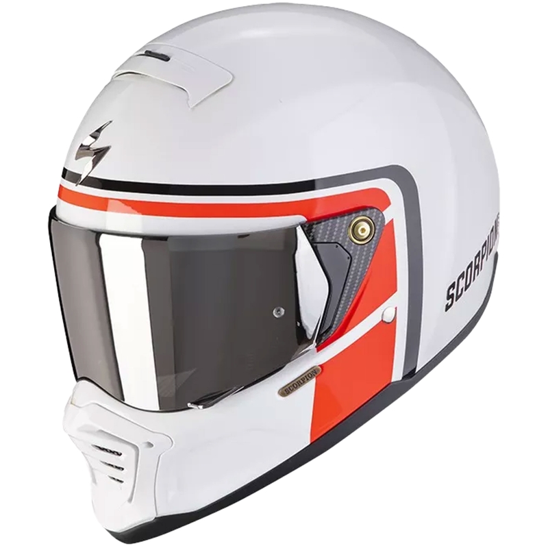 Scorpion EXO-HX1 NOSTALGIA motorcykelhjelm hvid-rød-sort - II. kvalitet