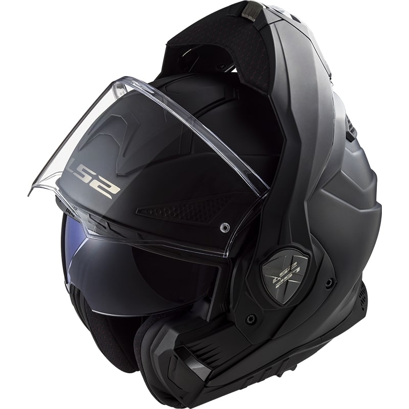 Flip-up motorcykelhjelm LS2 FF901 Advant X Solid sort mat - II. kvalitet