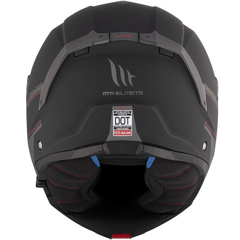 Flip-up motorcykelhjelm MT ATOM 2 SV SOLID A1 sort mat - II. kvalitet