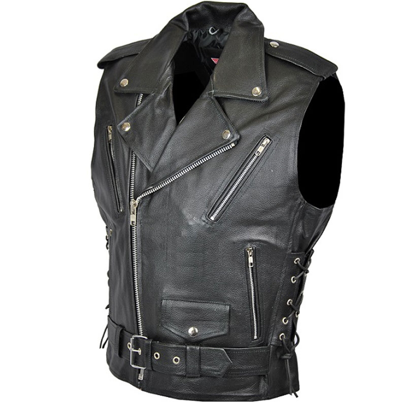 RSA Chopper Læder Motorcykelvest
