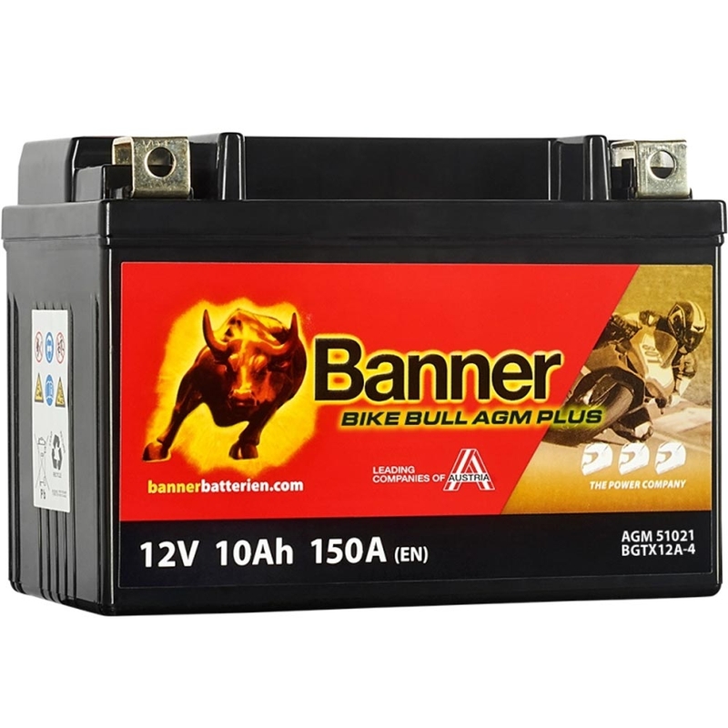 AGM-batteri Banner Bike Bull AGM PLUS AGM PLUS 510 21 / BGTX12A-4 - GTX12A-4