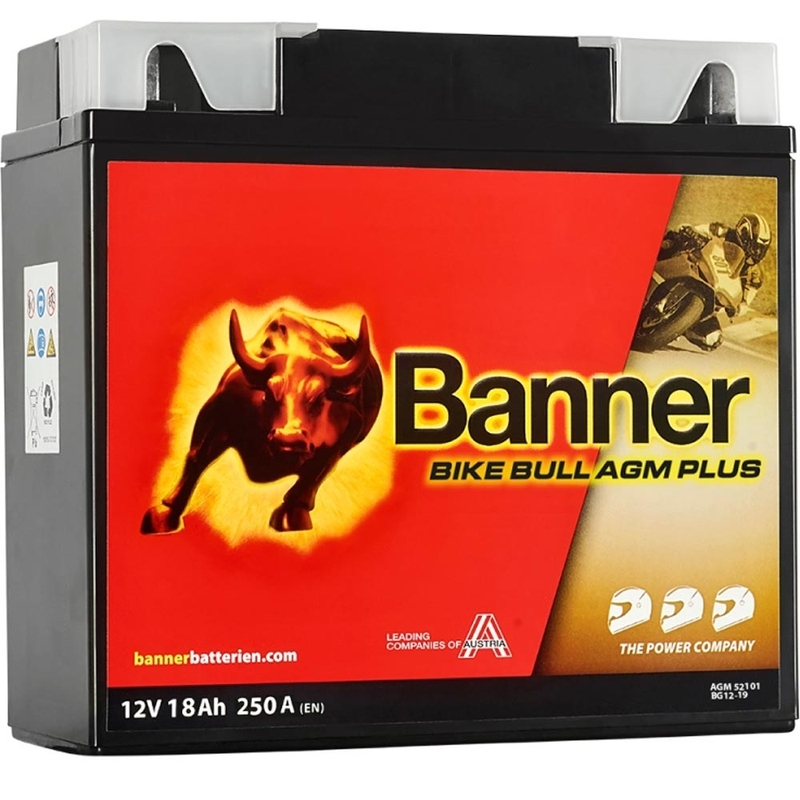 AGM-batteri Banner Bike Bull AGM PLUS AGM PLUS 521 01 / BG12-19 - G12-19