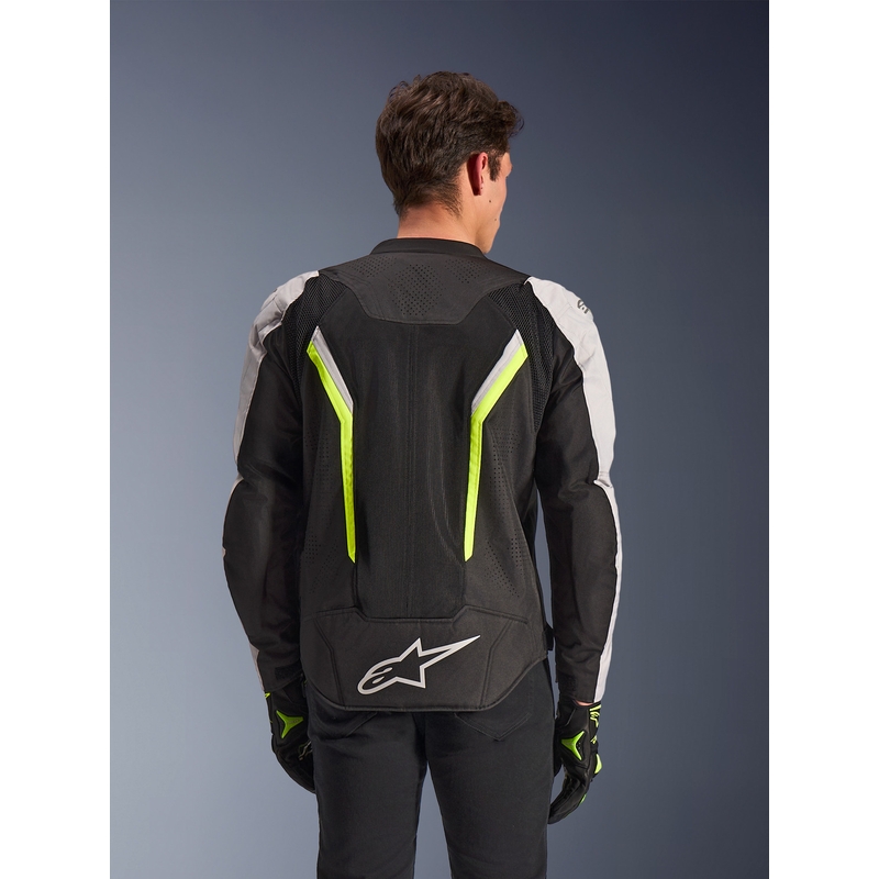 Alpinestars AST V3 Air motorcykeljakke hvid-fluo gul-sort